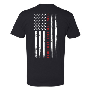THIN RED LINE FLAG ON BACK TEE