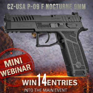 CZ-USA P-09 F Nocturne 9mm MINI #2 FOR THE LAST 14 ENTRIES INTO THE MAIN WEBINAR