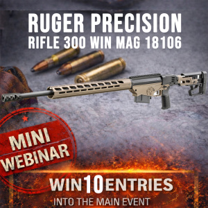 RUGER PRECISION RIFLE 300 WIN MAG MINI #1 FOR 10 ENTRIES INTO THE MAIN WEBINAR