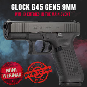GLOCK G45 Gen5 9mm MINI #1 FOR 13 ENTRIES IN THE MAIN WEBINAR