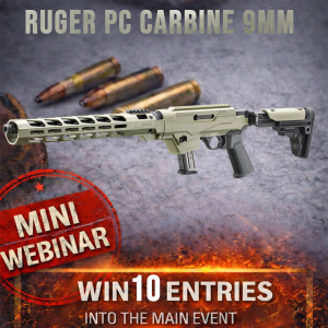 RUGER PC CARBINE 9MM MINI #1 FOR 10 ENTRIES INTO THE MAIN WEBINAR