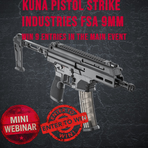 KUNA Pistol 9MM MINI #1 FOR 9 ENTRIES INTO THE MAIN WEBINAR