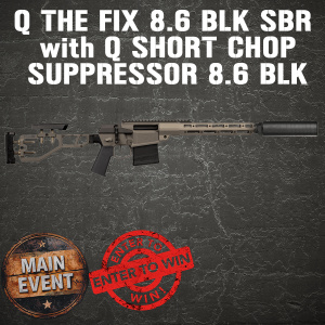 Q THE FIX 8.6 BLK SBR with Q SHORT CHOP SUPPRESSOR 8.6 BLK