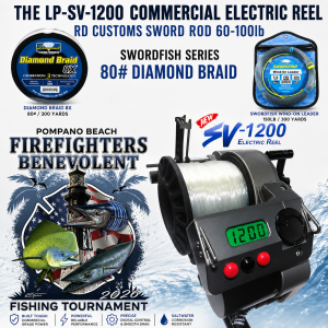 2026 POMPANO BEACH FIREFIGHTERS BENEVOLENT FISHING TOURNAMENT ROD/REEL PACKAGE.