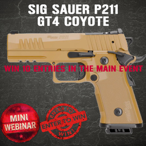 SIG SAUER P211-GT4 COYOTE MINI #2 FOR 10 ENTRIES INTO THE MAIN WEBINAR
