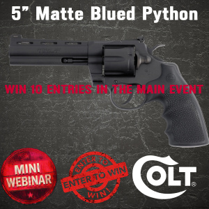 COLT Matte Blued Python 5" .357 Magnum MINI #1 FOR 10 ENTRIES INTO THE MAIN WEBINAR