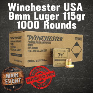 Winchester USA 9mm Luger 115gr 1000 Rounds