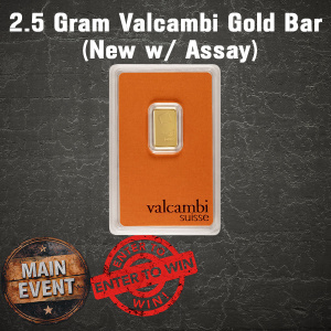 2.5 Gram Valcambi Gold Bar (New w/ Assay)
