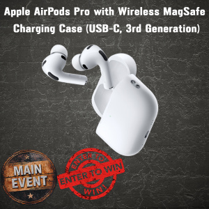 Apple AirPods Pro with Wireless MagSafe Charging Case (USB-C, 3rd Generation)