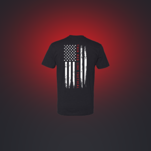 Thin Red Line Flag Back Print T-Shirt