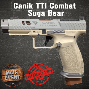 Canik TTI Combat Suga Bear 4.6" 9mm 18rd Pistol, Champange/Tungsten - CENTHG7854-HB