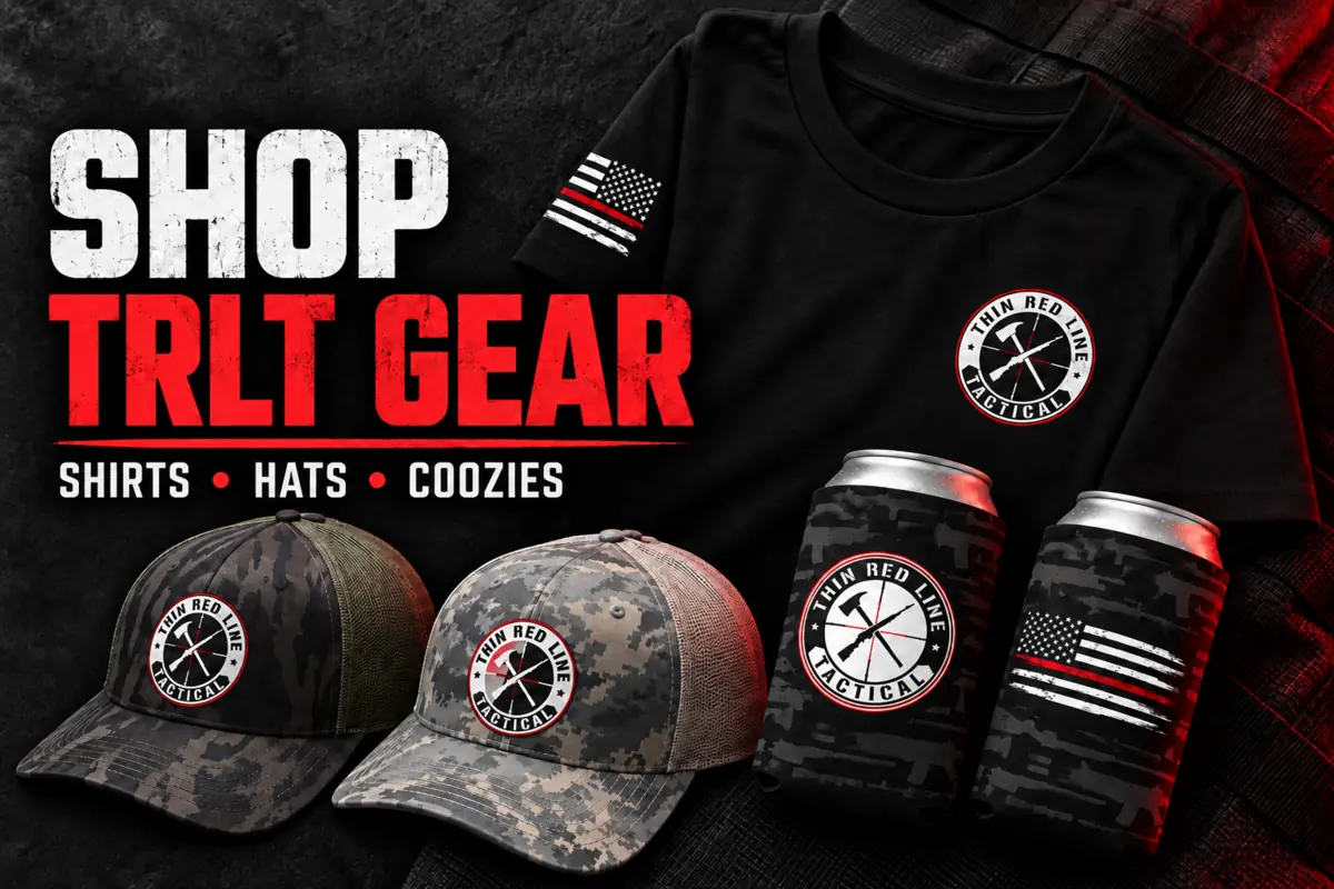 Shop Thin Red Line Tactical shirts, hats, coozies, and merchandise