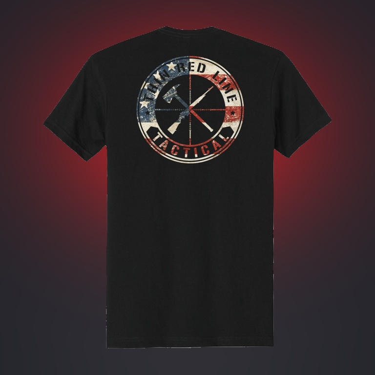 Thin Red Line Tactical Vintage Flag T-Shirt