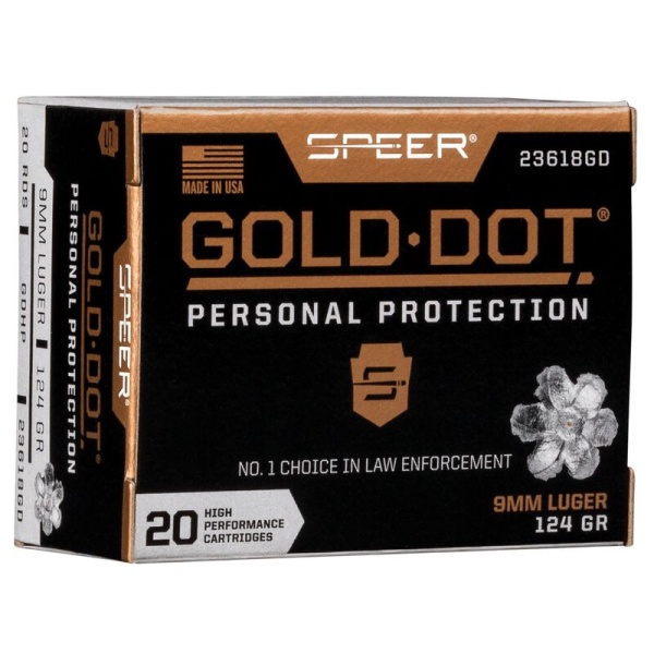 PELICAN M60 + 5 BOXES SPEER GOLD DOT 124 GRAIN